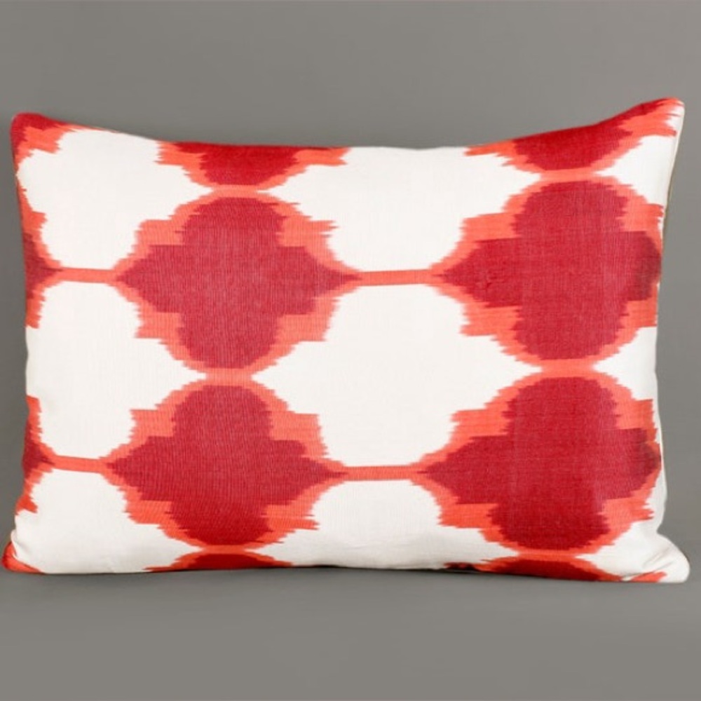 Etsy. NEW! Silk Ikat pillow cover. 12x20”